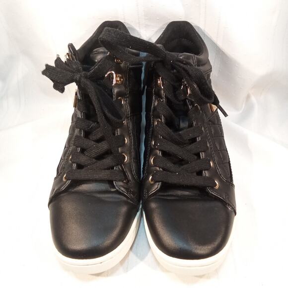 G by Guess Black Quilted High-Top Sneakers Women’s 7.5M - Picture 3 of 8